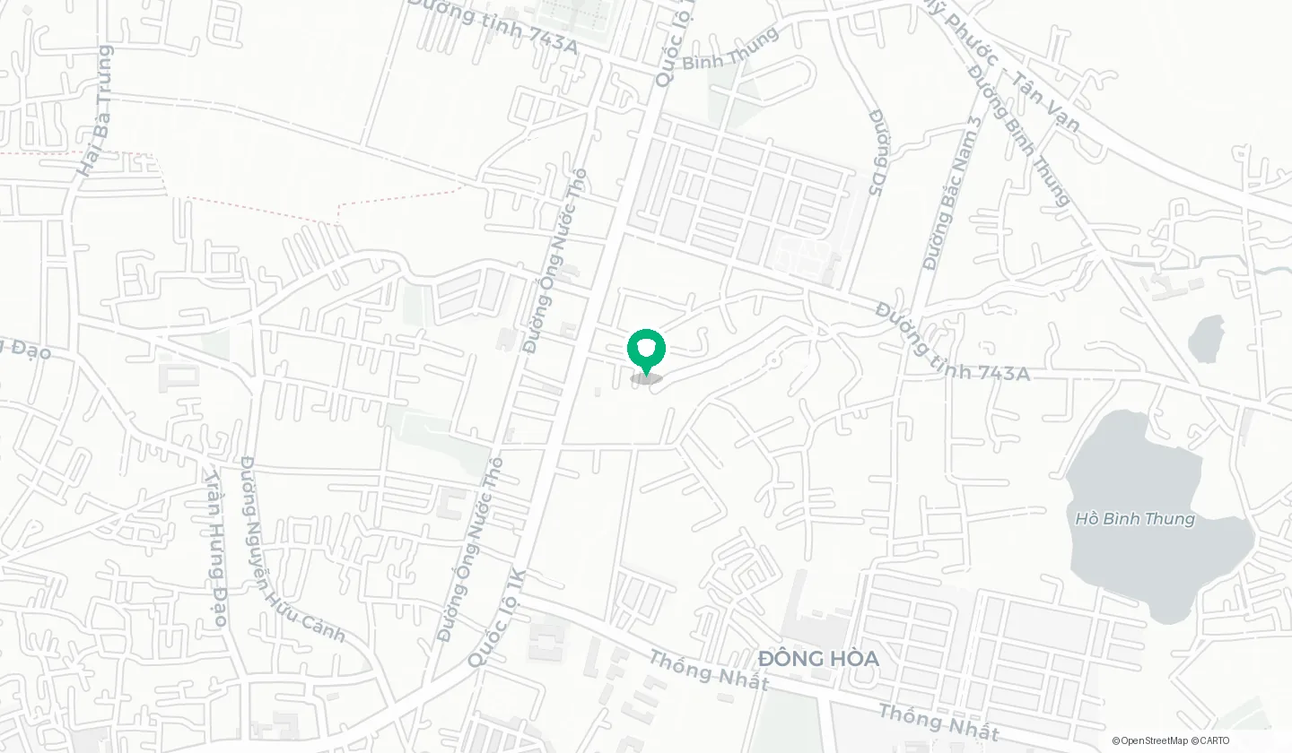 Bản đồ vị trí căn hộ Bcons Bee tại P.Đông Hòa — muacanho.net