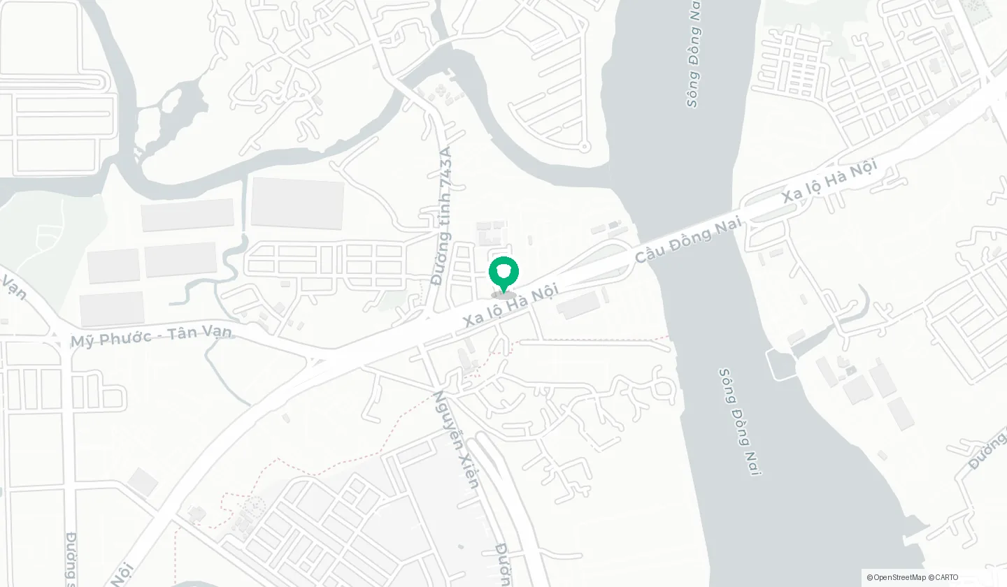 Bản đồ vị trí căn hộ Samsora Riverside tại P.Đông Hòa — muacanho.net