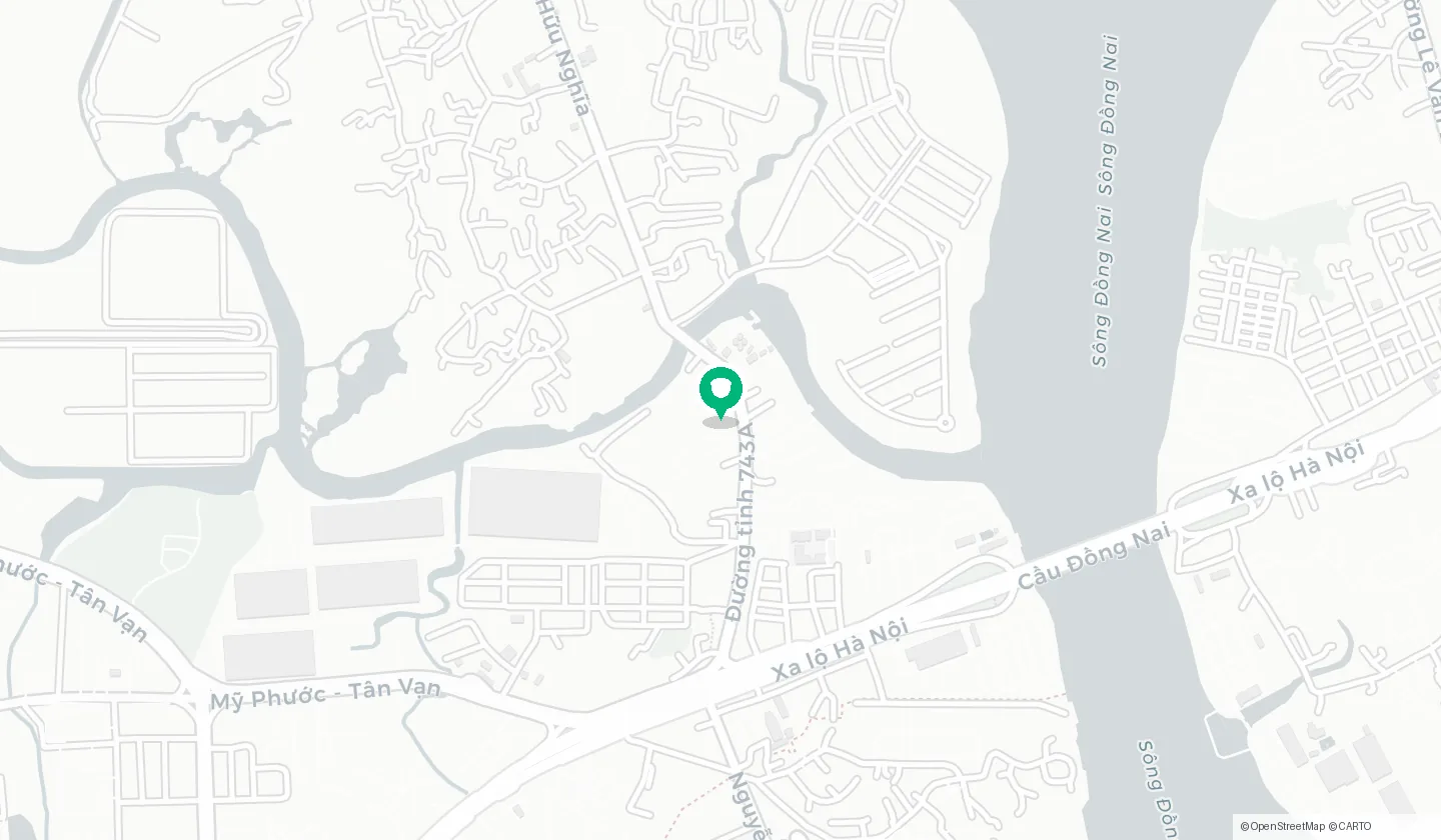 Bản đồ vị trí căn hộ The Gió Riverside tại P.Đông Hòa — muacanho.net